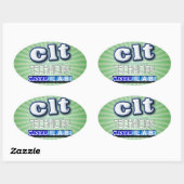 CLT LOGO - KLINISCHE LABORATORIUMTECHNICUS OVALE STICKER (Vel)