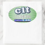 CLT LOGO - KLINISCHE LABORATORIUMTECHNICUS OVALE STICKER (Tas)