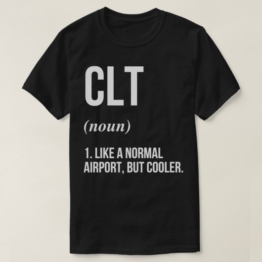 CLT-luchthaven gedefinieerd T-shirt (Design voorkant)