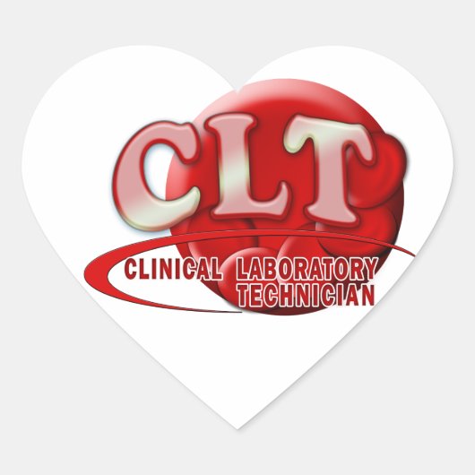 CLT RBC LOGO KLINISCHE LABORATORIUMTEST BLOEDCELLE HART STICKER (Voorkant)