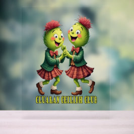 Cluaran Ceilidh Club Scottish Thistles Wearing Acryl Bord