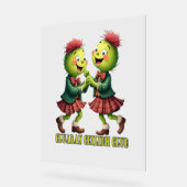 Cluaran Ceilidh Club Scottish Thistles Wearing Acryl Bord (Hoek)