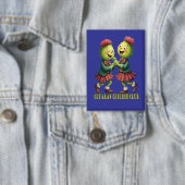 Cluaran Ceilidh Club Scottish Thistles Wearing Button (Insitu)