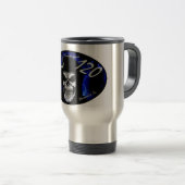 Club120 Blauw Reisbeker (Voorkant rechts)