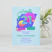 Club 21 verjaardagsfeestje kaart (Staand voorkant)