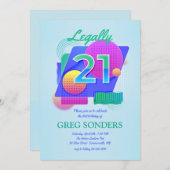 Club 21 verjaardagsfeestje kaart (Voorkant / Achterkant)