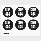 ‘Club 404’ Sticker met Shotgun Ambulance Font (Vel)