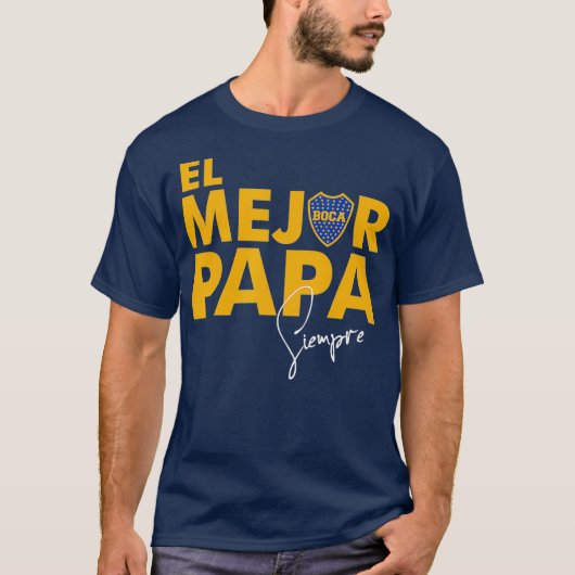 Club Atletico Boca Juniors El mejor Papa Tshirt (Voorkant)
