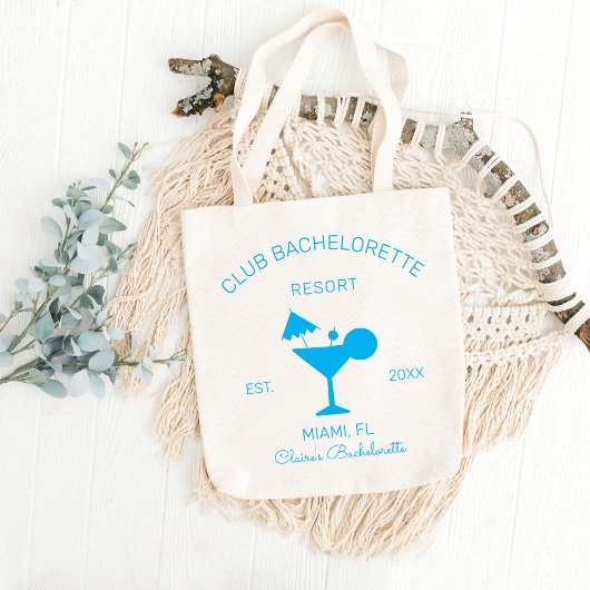 Club Bachelorette Martini Beach Bruiloft Welkom Tote Bag