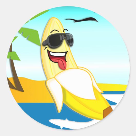 Club Bananen - Officiële Merchandise Ronde Sticker (Voorkant)