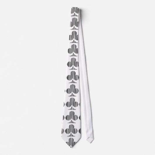 CLUB BAR CODE Speelkaart Kleur Barcode Patroon Stropdas (Voorkant)