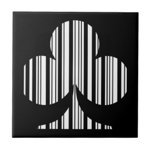 CLUB BAR CODE Speelkaart Kleur Barcode Patroon Tegeltje