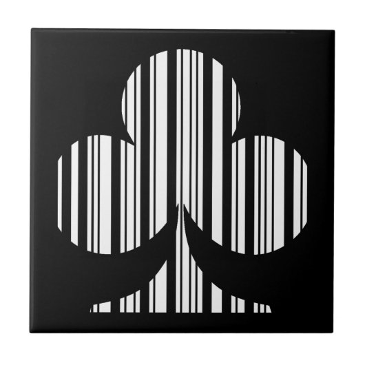 CLUB BAR CODE Speelkaart Kleur Barcode Patroon Tegeltje (Voorkant)