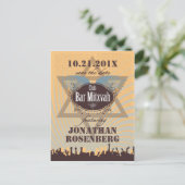 Club Bar Mitswa Bewaar de datum Aankondigingskaart (Staand voorkant)