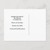 Club Bar Mitswa Navy Blue Bewaar de datum Aankondigingskaart (Achterkant)