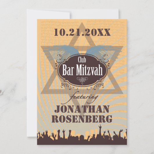Club Bar Mitzvah Kaart (Voorkant)