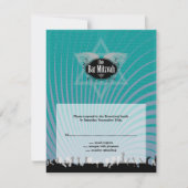 Club Bar Mitzvah Navy Blauwgroen RSVP Reply Kaart (Voorkant)