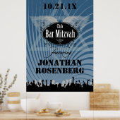Club Bar Mitzvah Poster in marineblauw (Keuken)