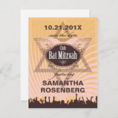 Club Bat Mitswa Bewaar de datum Aankondigingskaart (Voorkant / Achterkant)