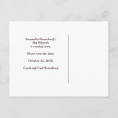 Club Bat Mitswa Bewaar de datum Aankondigingskaart (Achterkant)