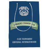 Club / Bedrijfs Golf Toernooi Logo Evenement Favor Medium Cadeauzakje (Voorkant)