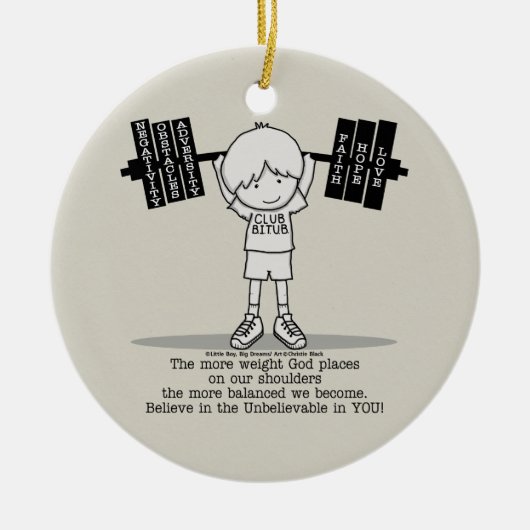 Club BITUB- Meer evenwichtig Keramisch Ornament (Voorkant)