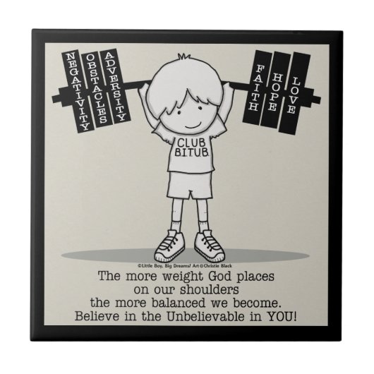 Club BITUB- Meer evenwichtig Tegeltje (Voorkant)