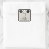 Club BITUB- Meer evenwichtig Vierkante Sticker (Tas)