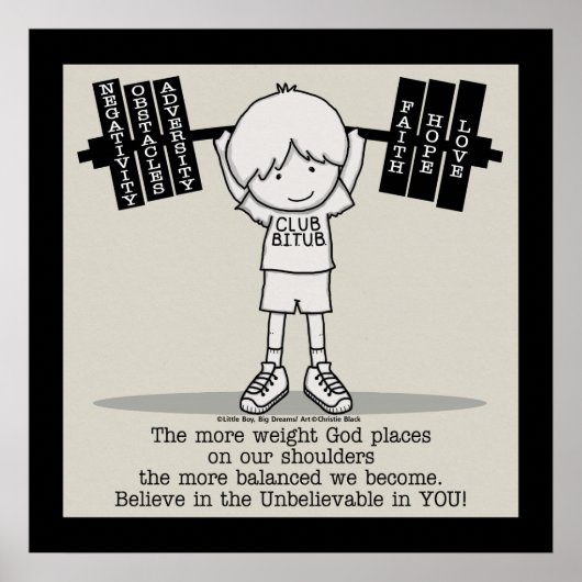 Club BITUB- Meer gebalanceerd (met grens) Poster (Voorkant)