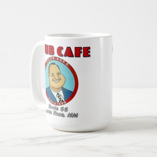 Club Cafe Fat Man Mok met Lettering (Voorkant links)