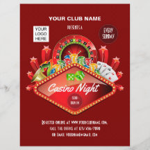 Club Casino Night Party gepersonaliseerde add foto