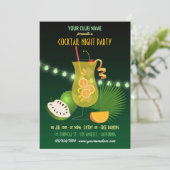 Club/Corporate Cocktail Night Party Invitation Kaart (Staand voorkant)
