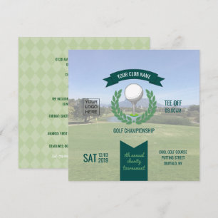Club/Corporate Golf Tournament voegt foto en logo  Kaart