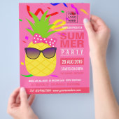 Club/Corporate Summer Party voegt logo en foto toe Flyer (Hand)