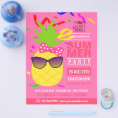 Club/Corporate Summer Party voegt logo en foto toe Flyer (Enkel)