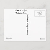 Club de la Paz Briefkaart (Achterkant)