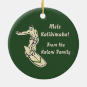 Club Diamond Surfer Ornament (Achterkant)