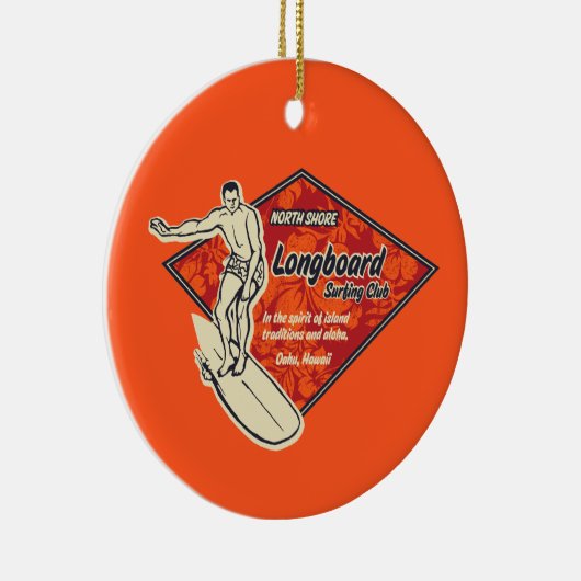 Club Diamond Surfer Ornament (Rechts)