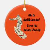 Club Diamond Surfer Ornament (Achterkant)