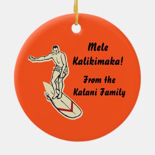 Club Diamond Surfer Ornament (Achterkant)