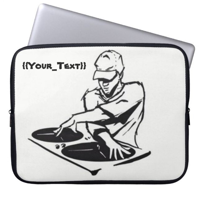 Club DJ Laptop Sleeve (Voorkant)