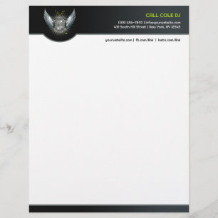 Club DJ Letterhead Gepersonaliseerd Briefhoofd
