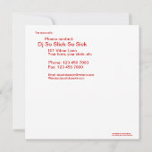 Club DJ Party Invitation Kaart (Achterkant)