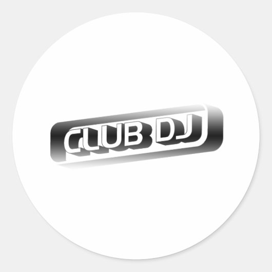 Club DJ Ronde Sticker (Voorkant)
