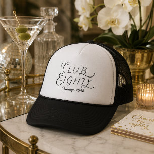 Club Eighty 80e verjaardag vrachtwagenhoed Trucker Pet
