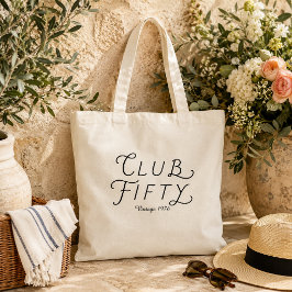 Club Fifty Persoonlijke Verjaardag Tote Tas