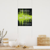 Club Flyer-look Sweet 16 WelkomstPoster Poster (Keuken)