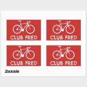 Club Fred Cycling Rechthoekige Sticker (Vel)