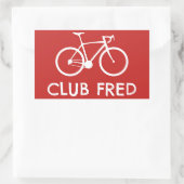 Club Fred Cycling Rechthoekige Sticker (Tas)