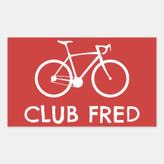 Club Fred Cycling Rechthoekige Sticker (Voorkant)